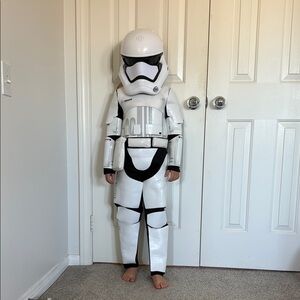 Kids Stormtrooper Costume with Helmet - White and Black